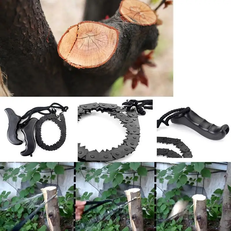 

Chain Saw Survival Handsaw Survival Gear Hand Outdoor Garden Rope Rope Chain Steel Alloy Chainsaw Pocket Chain Saw Hiking
