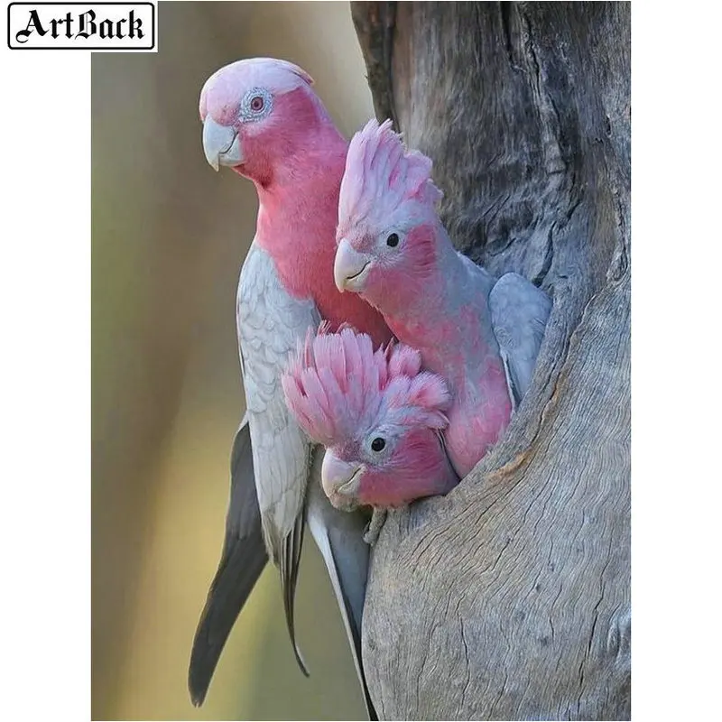 ArtBack Bird 5D DIY Алмазная вышивка пейзаж животных полный квадратный стикер ручной работы мозаика комплект домашнего декора - Цвет: ARQ-210