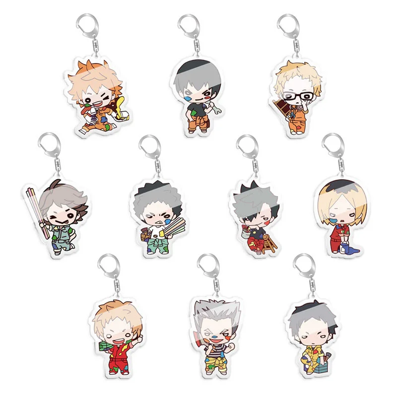 

2022 Anime Volleyball Boy Figure Keychain For Car Keys Men Women Backpack Pendant Acrylic Keyring Accessories Jewelry Child Gift