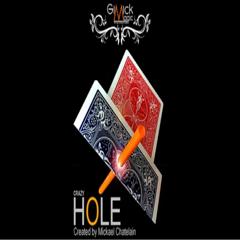 CRAZY HOLE (трюк и инструкции) от Mickael Chatelain Волшебные трюки карта магический реквизит