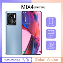 Global Version Mobile Phone Mix4  Dimensity 810 16G+512G Deca Core 50MP 6800mah Android11  6.7Inch 5