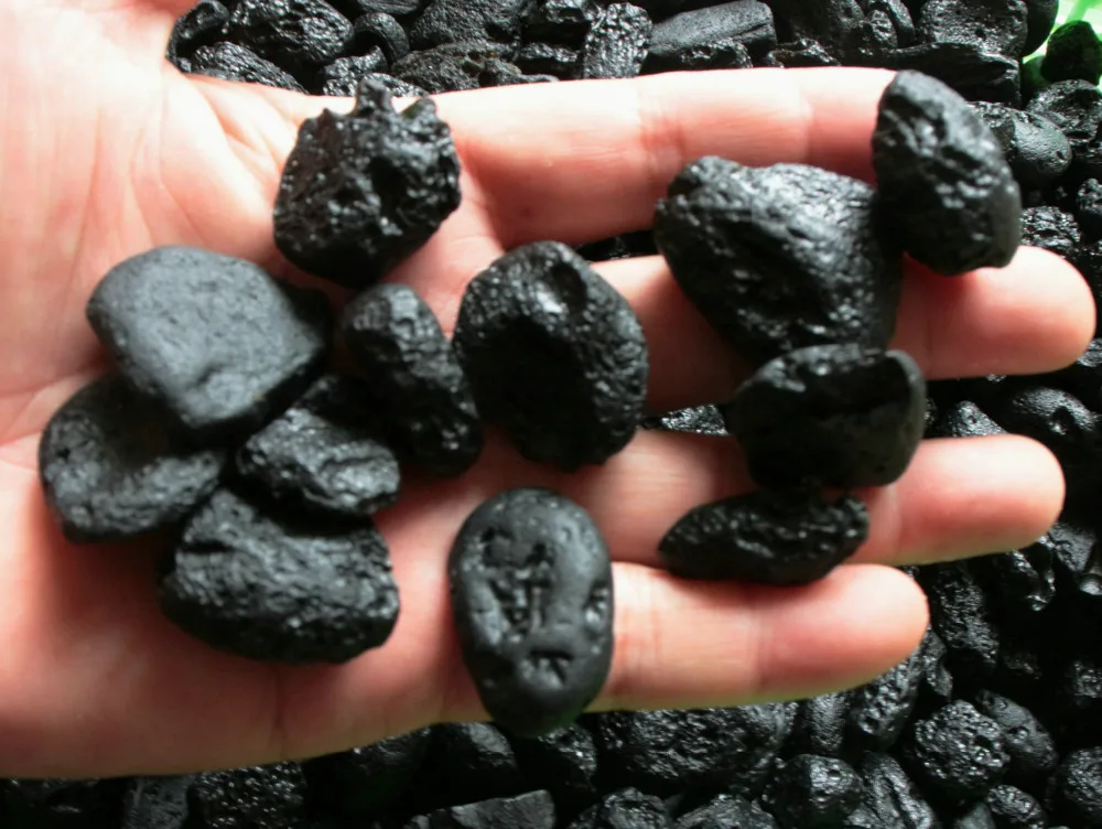 10 штук редкий Метеорит Черный Tektite образец Китай