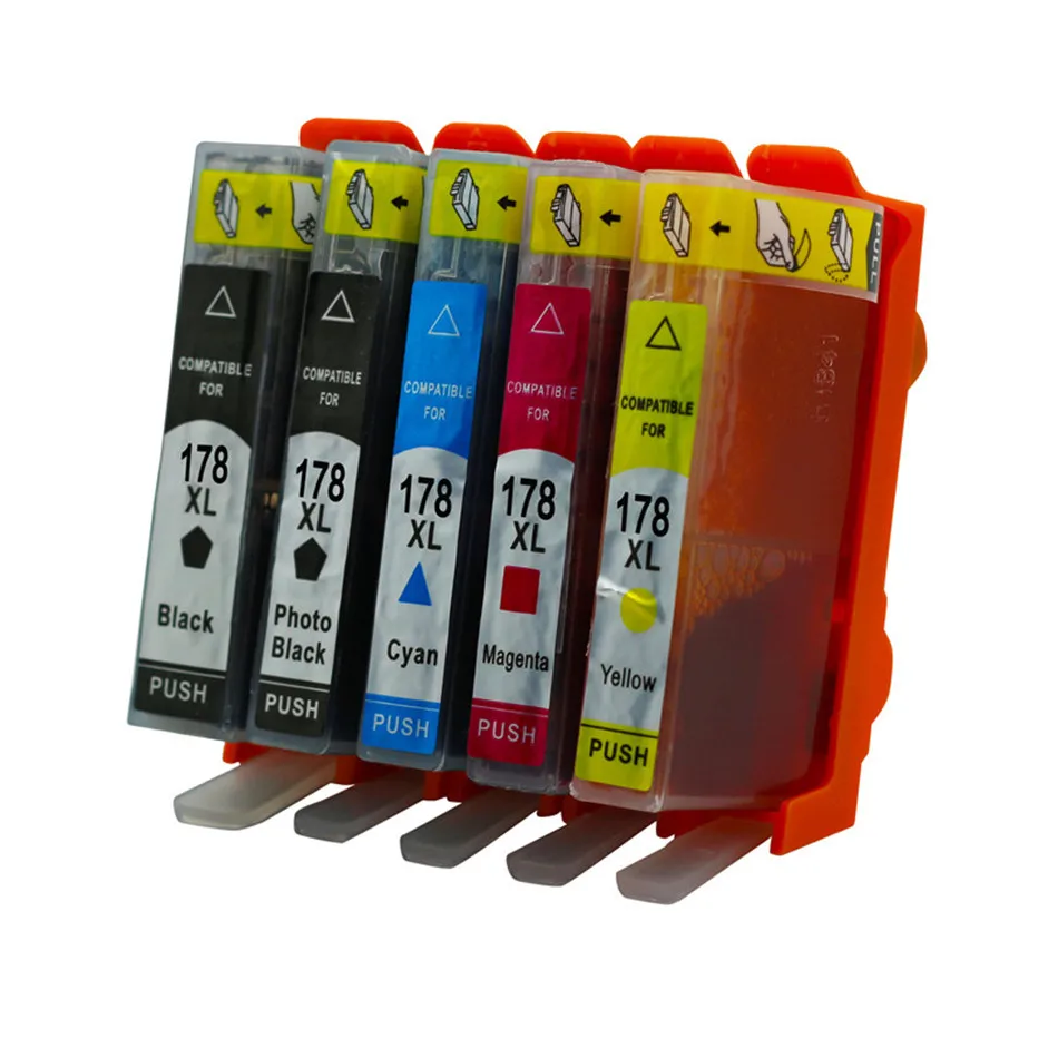 1PK 1CYM чернильные картриджи совместимые с HP 178 178XL Deskjet 3070A 3520 Photosmart 5511 5512 5514 5515 5520 6510
