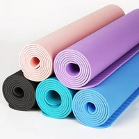 tpe yoga mat 6mm beginners non slip mat yoga exercise mat with position line pilates mat for home fitness gymnastics