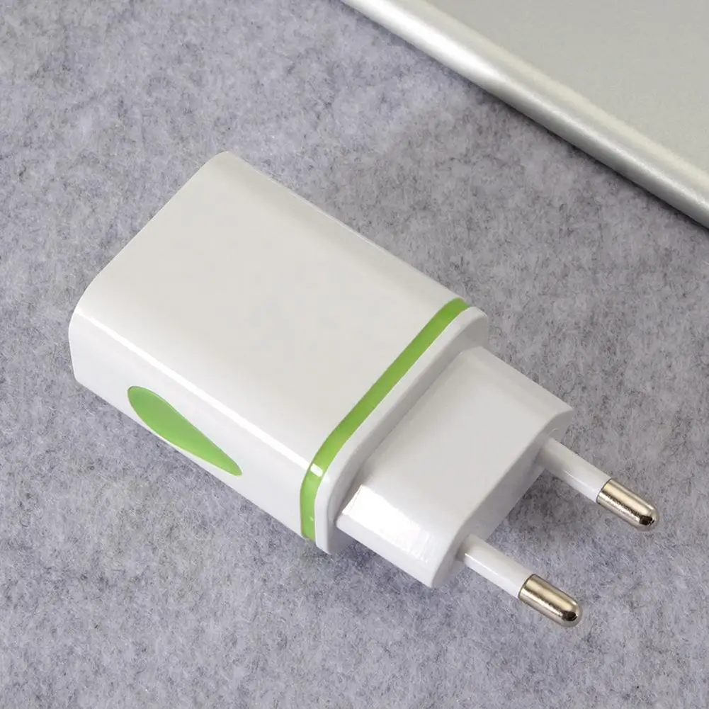 5 в 2,1 а универсальное 2 USB зарядное устройство со светодиодным адаптером для домашнего и туристического телефона штепсельная вилка стандарта ЕС/США смарт-зарядное устройство Защита от перенапряжения - Тип штекера: Европейский Союз (ЕС)