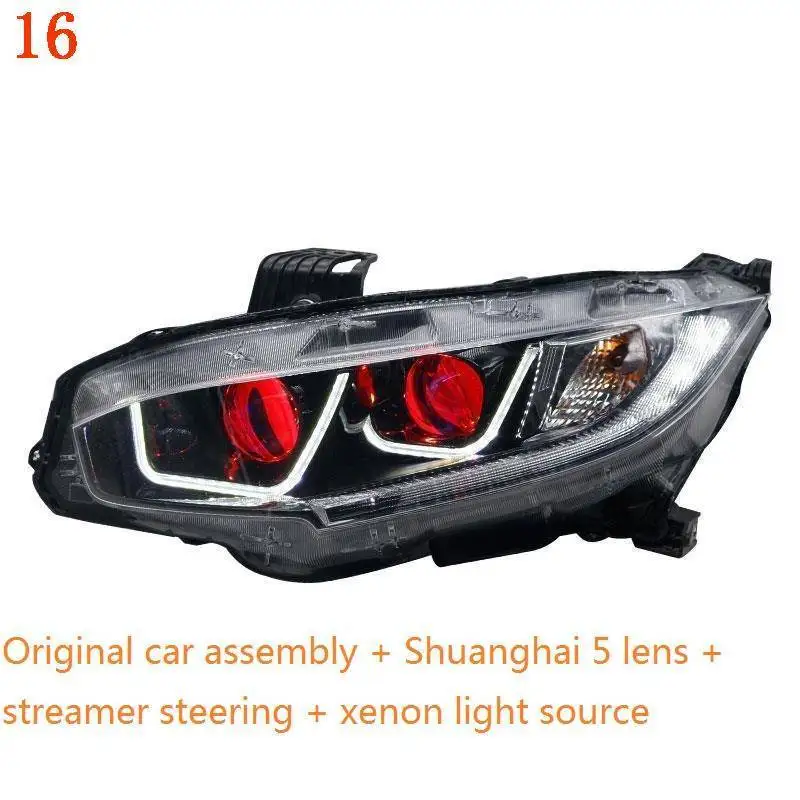 Cob Neblineros Exterior Running Automobiles Luces Para Auto Led Drl Headlights Rear Car Lights Assembly FOR Honda Civic - Цвет: MODEL Q