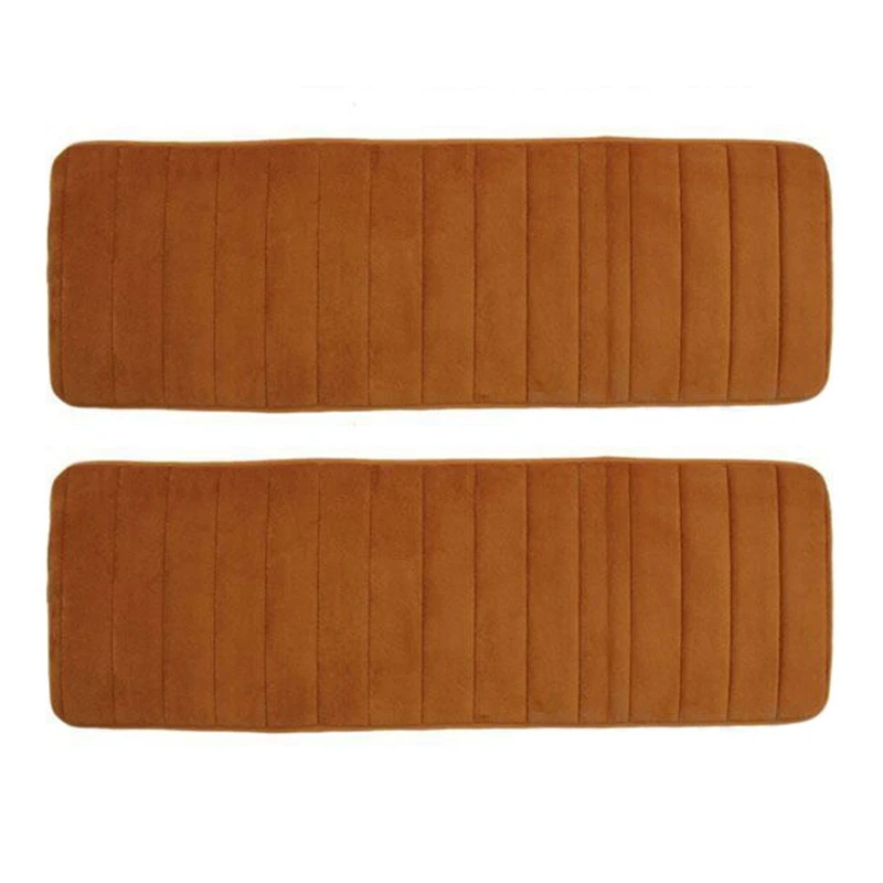 

2X 120x40cm Absorbent Nonslip Memory Foam Kitchen Bedroom Door Floor Mat Rug Carpet Khaki