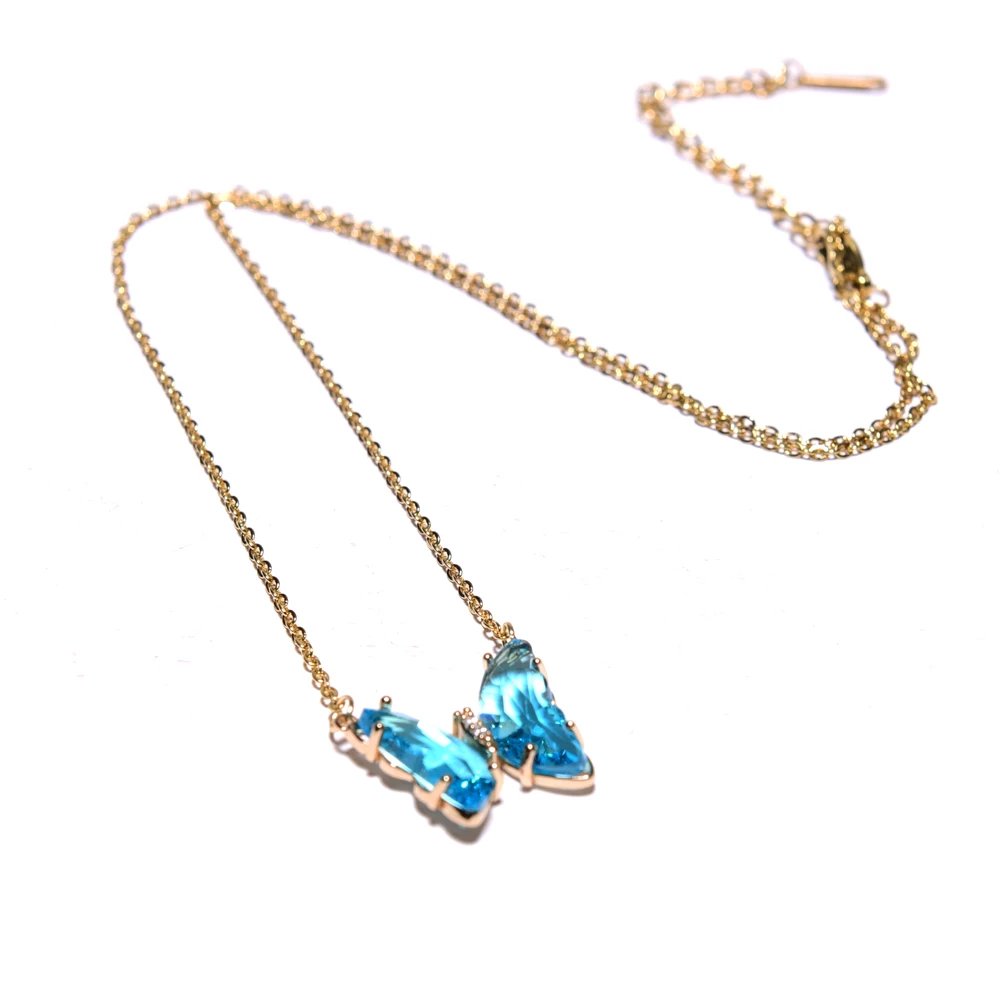 Металлические стразы Разноцветные Подвески-бабочки с кристаллами для