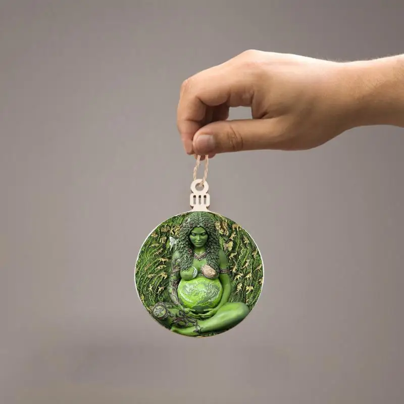 Горячая Распродажа деревянная бирка Gaia для матери и земли домашний декор