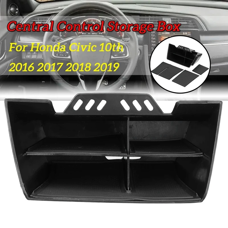 

AU05 -In-Vehicle Multi Function Car Central Control Storage Box Tiered Lattice Accessories for Honda Civic 10Th 2016-2021