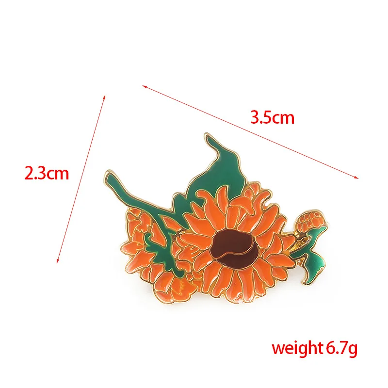 

Sunflower Creative Brooch Decoration Dance Party Clothes Accessories Flowers Pins Broach Women Gifts