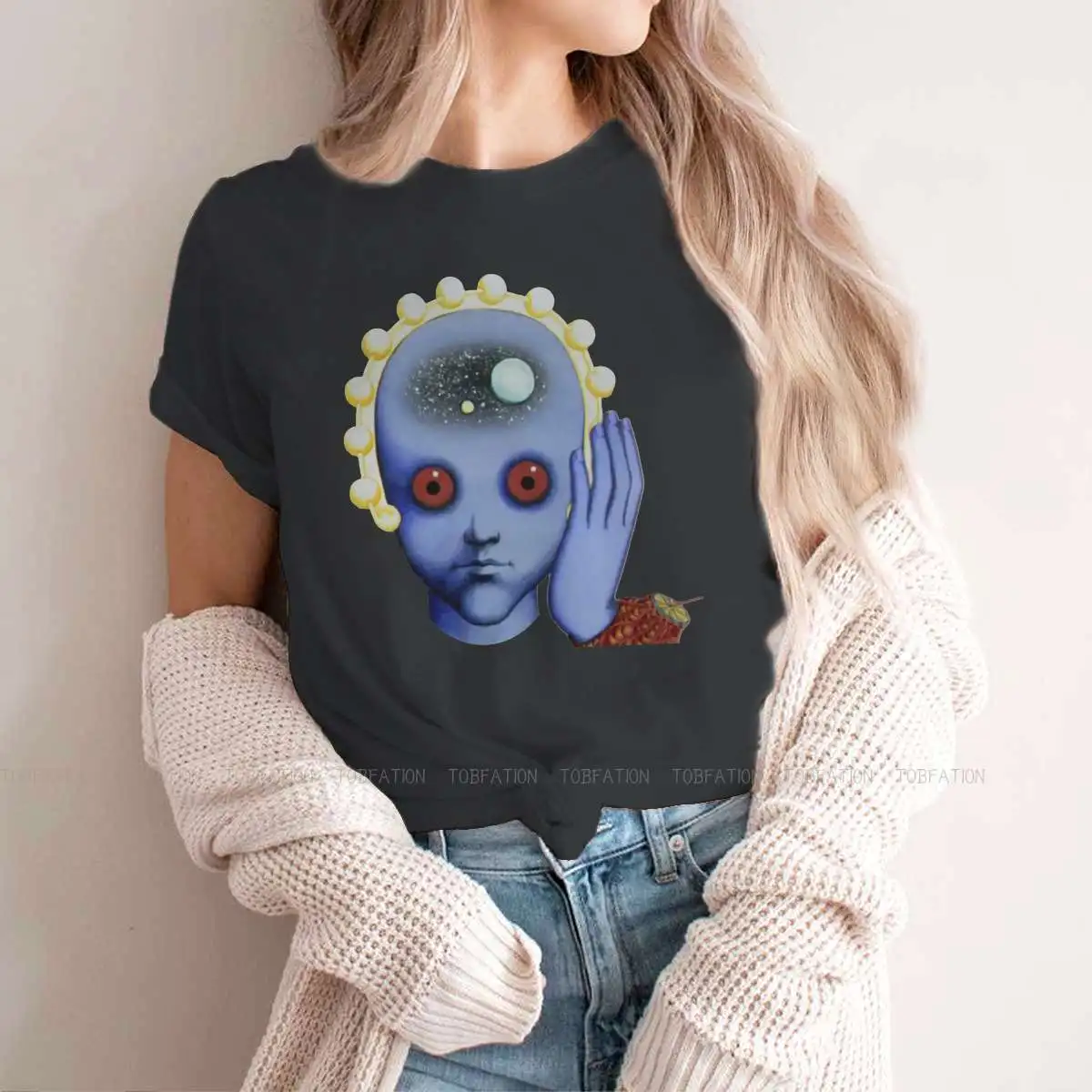 

Graphics Female Shirts Fantastic Planet Fiction Adventure France Cartoon Movie Oversized Women Clothing Casual Feminine Blusas