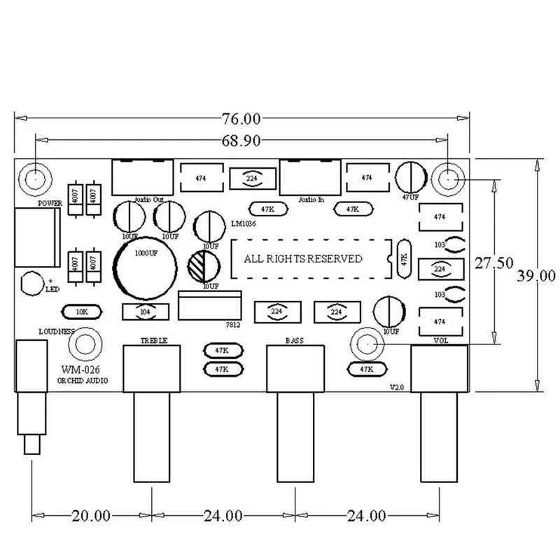 Панель управления Aokin LM1036 OP AMP HIFI усилитель предусилитель бесшумная плата