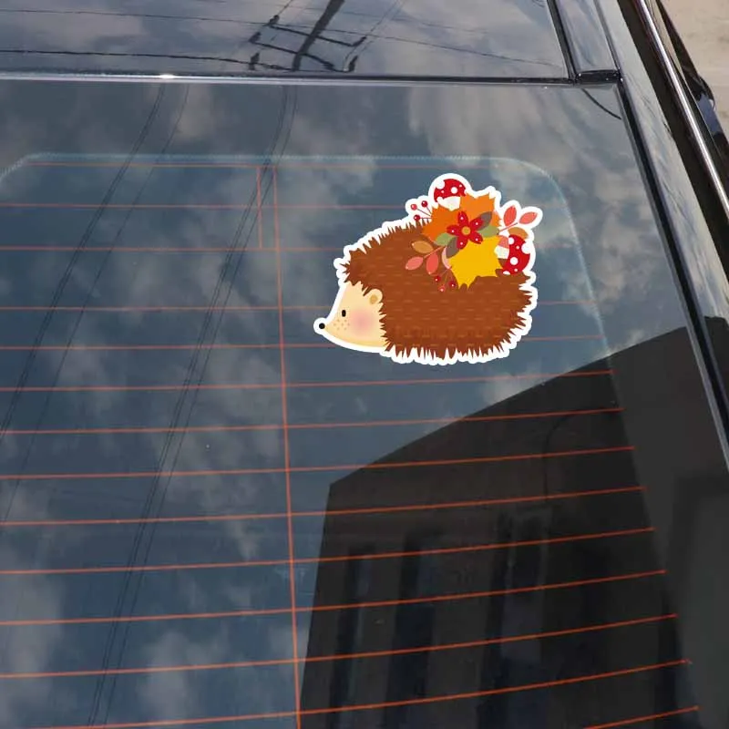 

15cmx13cm Funny hedgehog Vinyl Car stickers Decals Motorcycle Accessories Car-Window Decorative Goods PVC