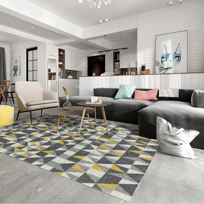 Скандинавский желтый серый Фотофон ковер диван для гостиной простой домашний