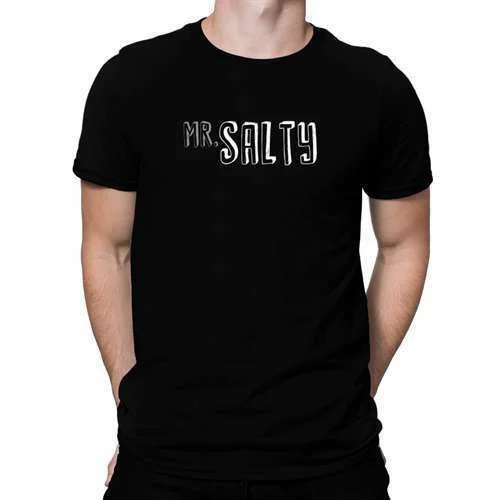 

Однотонная футболка Mr соленый шрифт
