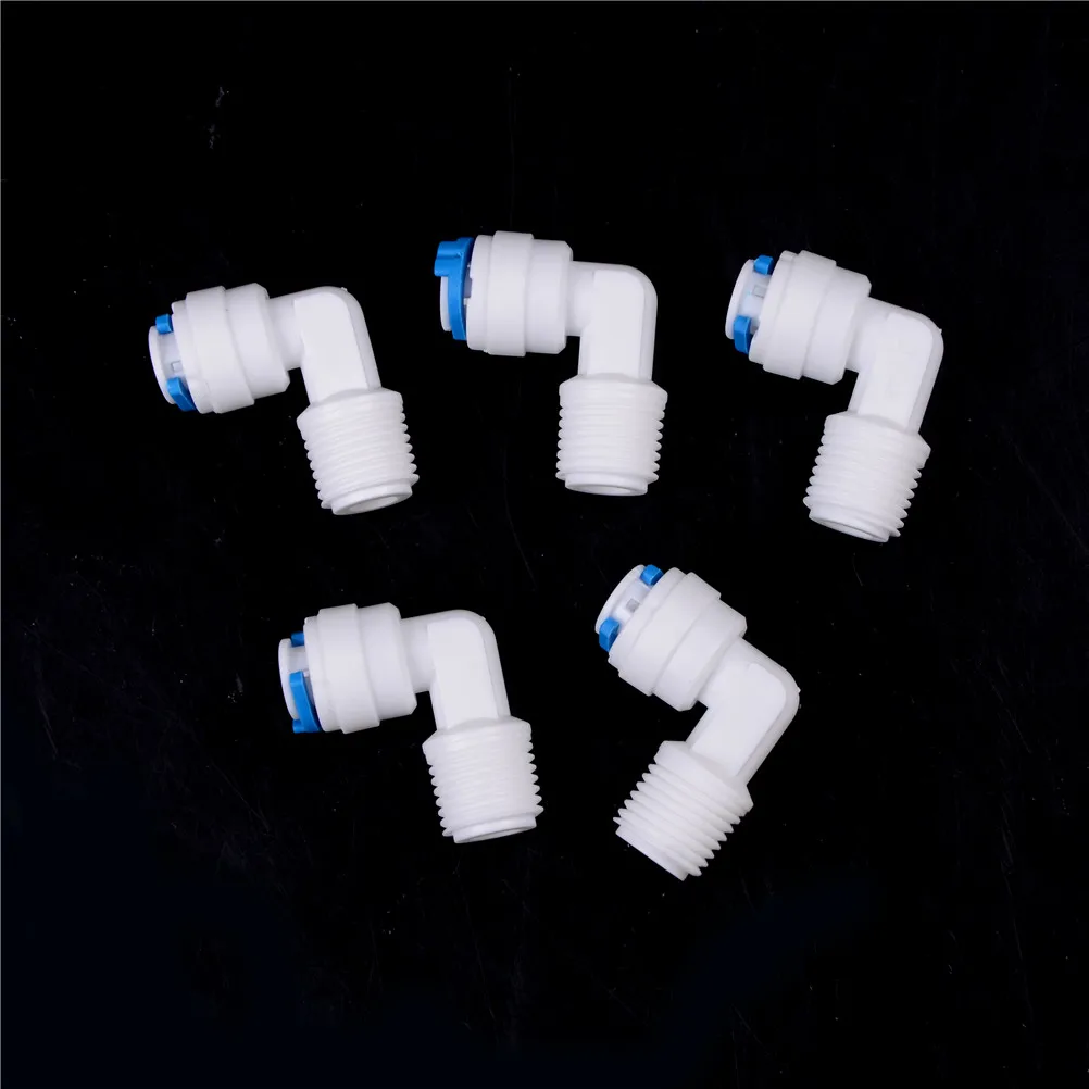 

5Pcs 1/4"X1/4" Tube Push Fit Union Elbow Quick Connect Water Filter Wholesale
