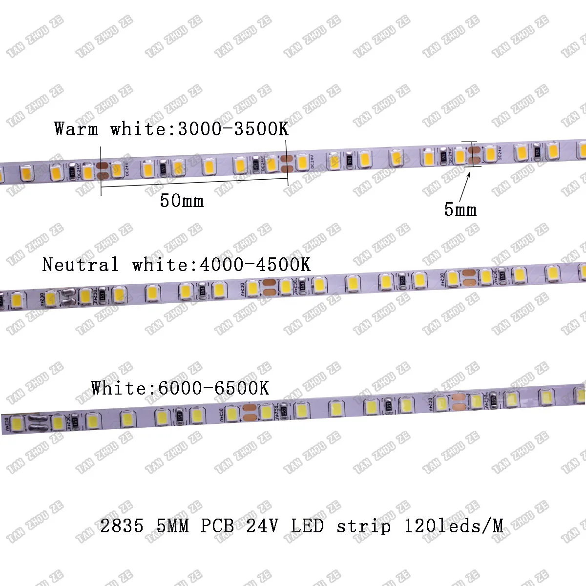 CRI 80+ 5 мм 10 мм PCB 12V 24V светодиодный 2835 120 светодиодный s 240 светодиодный s/m диод Гибкая световая лента 4000K 6000K Neutural белый теплый белый 5 м