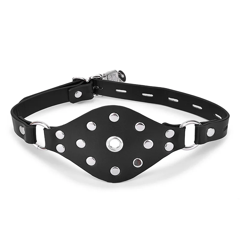 

PU mouth cover belt bondage for couples with lock RPA001