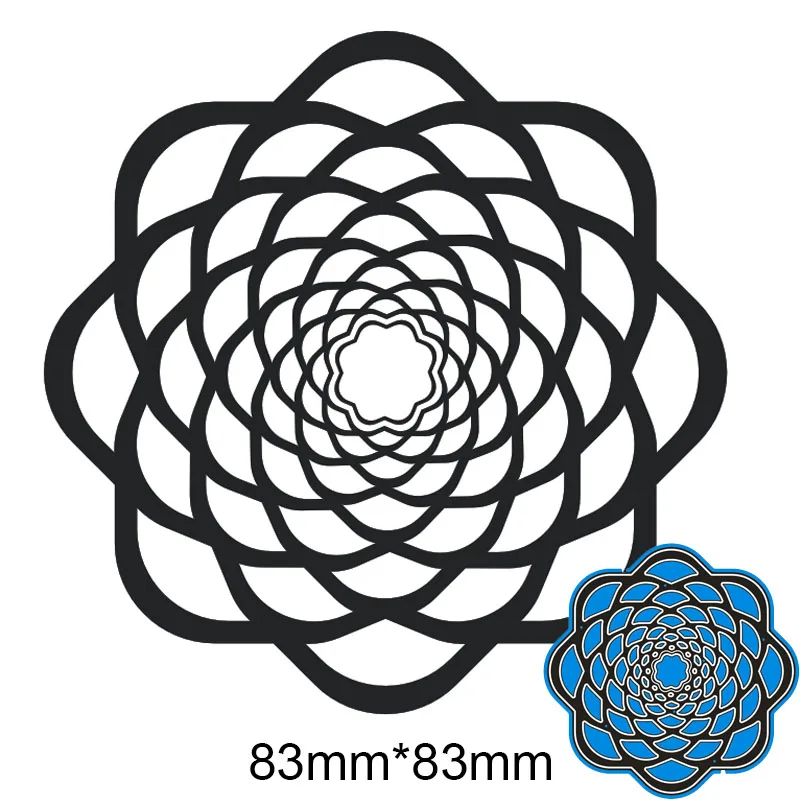 

Металлические Вырубные штампы, трафареты «сделай сам» в виде цветка для рукоделия, декоративное ремесло 83*83 мм, 2020