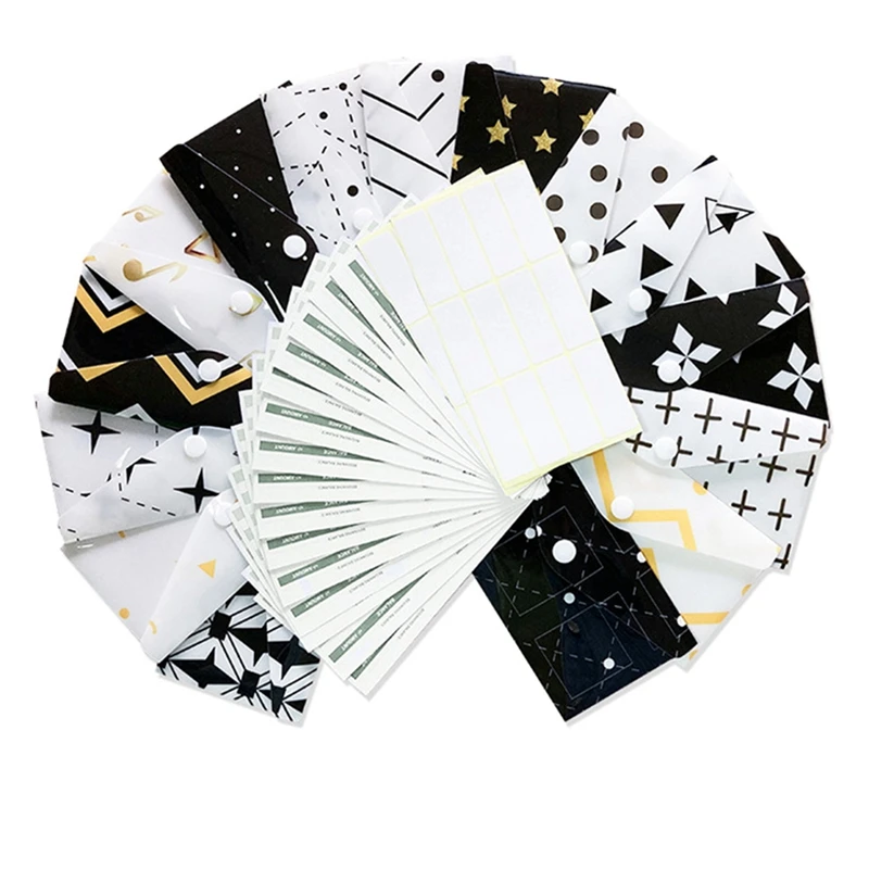 

Cash Envelope System, 15 Pack Waterproof Reusable Plastic Budget Envelopes, Money Envelopes for Budgeting and Saving