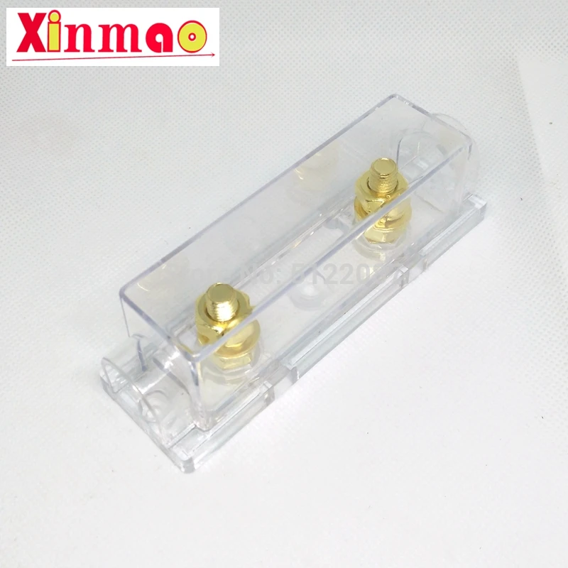1p Прозрачный позолоченный усилитель ANL держатель предохранителя (без