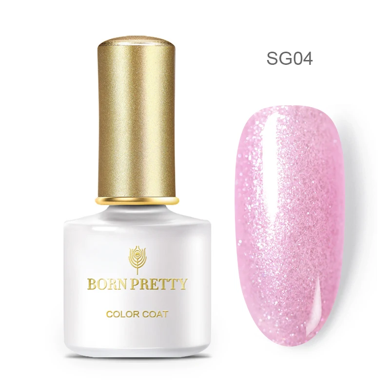 BP-SG04 Гель-лак для ногтей BORN PRETTY с блестящими блестками, 6 мл, голографический УФ-гель, розовый, золотой, серебряный, впитывающий Гель-лак - Цвет: BP-SG04