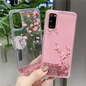 for samsung galaxy s20 plus case bling liquid quicksand soft back cover for s8 s9 s10 s21 note 20 ultra 8 9 10 glitter tpu cases free global shipping