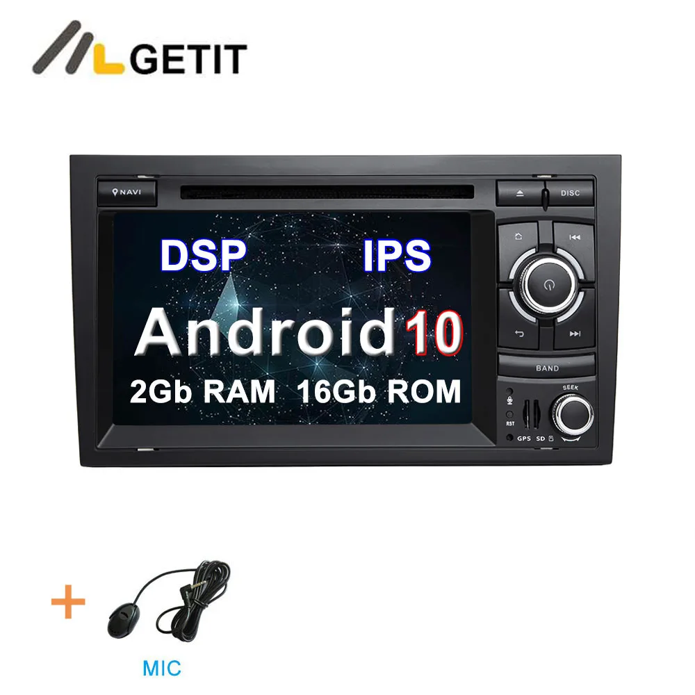 DSP 2G-RAM 16G-ROM DSP ips Android 10 автомобильный DVD Мультимедиа стерео радио gps для Audi A4 S4 RS4 Seat Exeo - Цвет: DSP 2G-RAM 16G-ROM