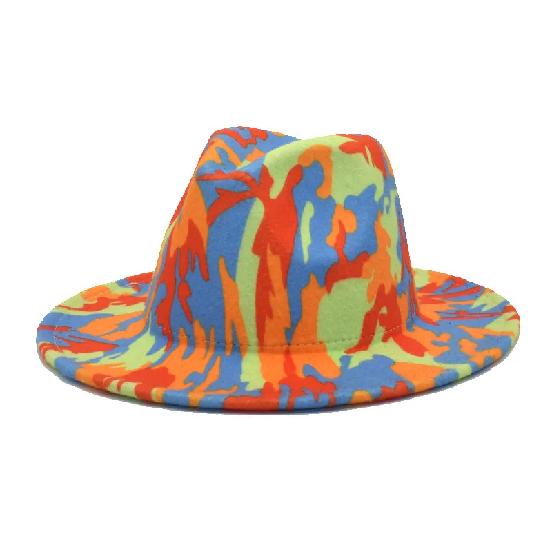 Шляпа фетровая для мужчин и женщин модная шерстяная Федора с широкими полями