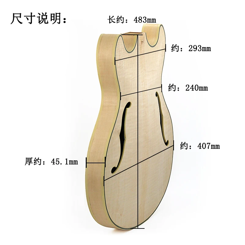 Корпус для джазовой гитары Washburn HB35 кленовый верх задняя и боковая фанера - купить