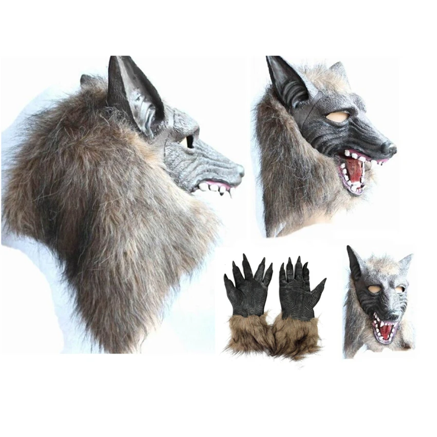 Костюм для косплея оборотенка взрослых латексные маски с волком на Хэллоуин