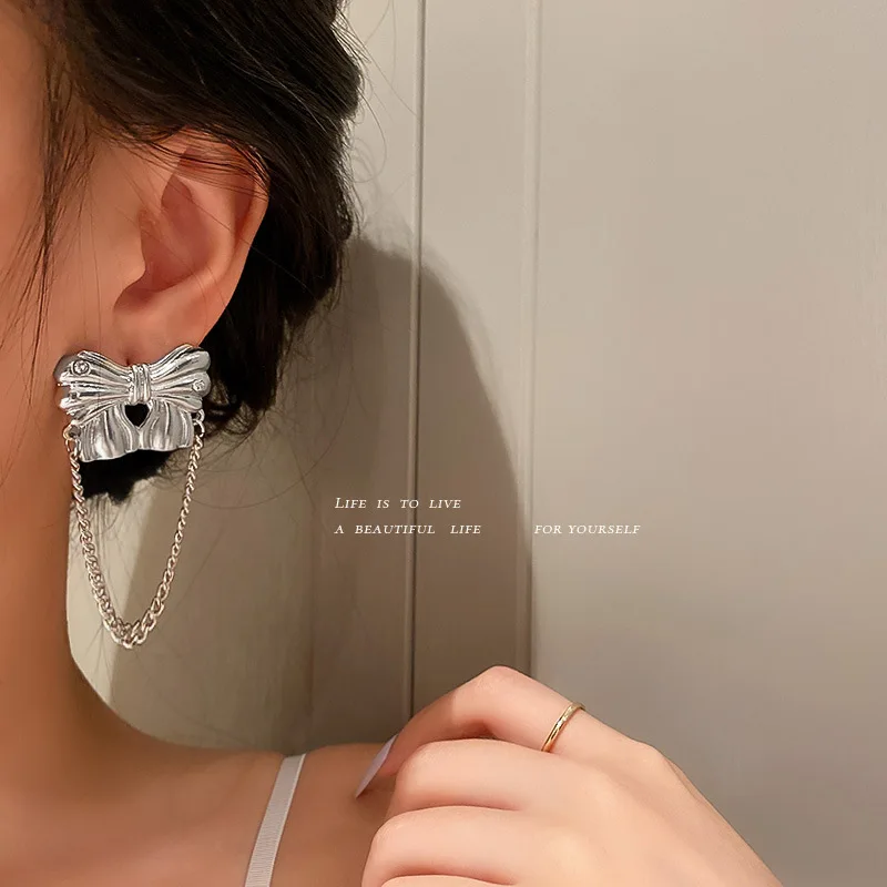 

Copper Alloy Link Pendant Butterfly Earring For Women Fashion Accessory Summer Jewelry Girls Party Gift