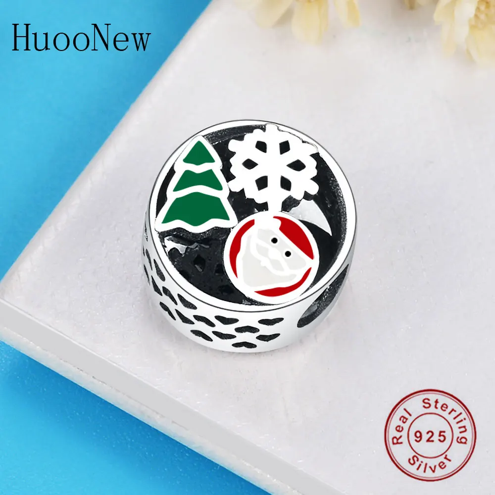 Подходит оригинальная подвеска в виде змеи браслет Санта Клаус Рождественская