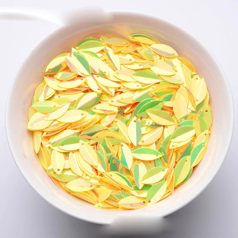 Золотые блестящие пайетки ручной работы 6 × 15 мм трехмерные бусины аксессуары для