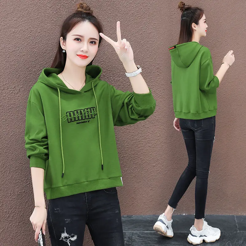 

2021 spring new women's jacket loose top fashion hoodie