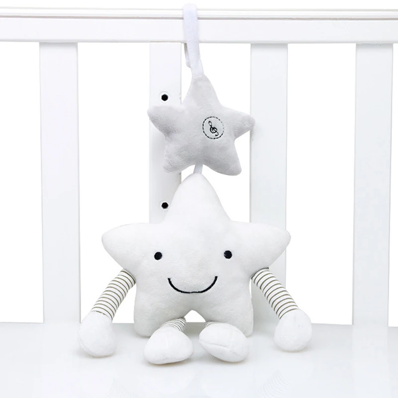 

Baby Toys for Stroller Music Star Jingles When Shook Crib Hanging Newborn Mobile Rattles Cute Educational Plush Toys