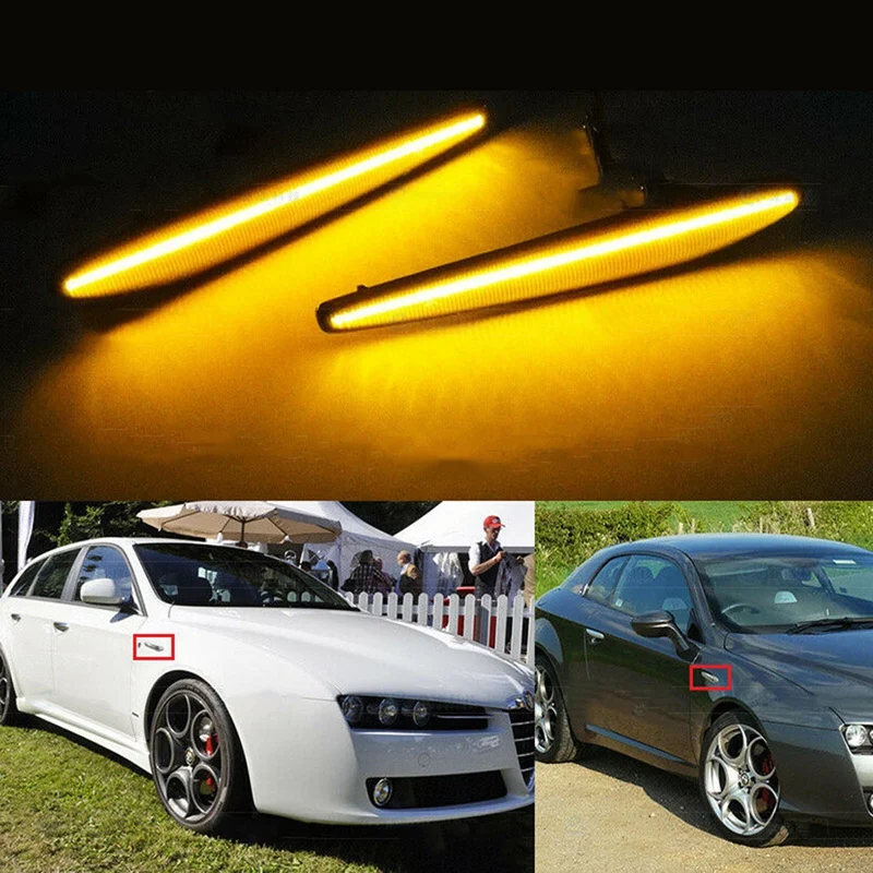

Car Dynamic Turn Signal Light Side Marker Lamp for Alfa Romeo Spider 159 Sportwagon Brera Spider 60691106