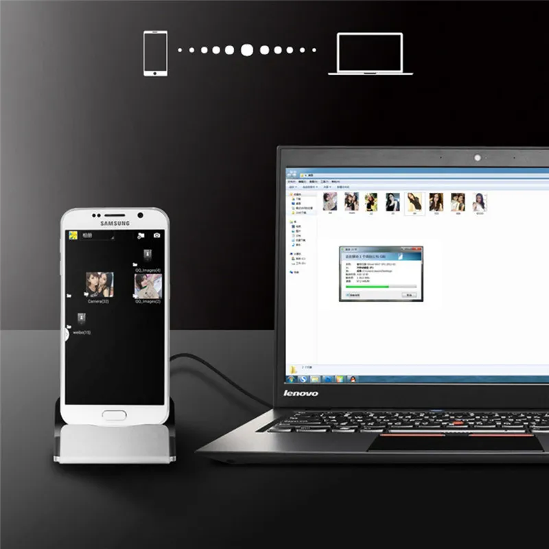 Док-станция для быстрой зарядки телефона USB-кабель передачи данных iPhone Huawei Xiaomi LG