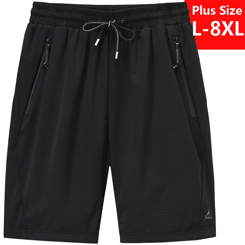 

Plus Size L-7XL 8XL Mens Jogger Shorts Super Cool In Summer Quick Dry Short Pants Gyms Fitness Short Pant Beach Shorts Male Boy