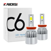 kaidisi c6 h1 h3 led headlight bulbs h7 led car lights h4 880 h11 hb3 9005 hb4 9006 h13 6000k 18w 36v 12000lm auto headlamps