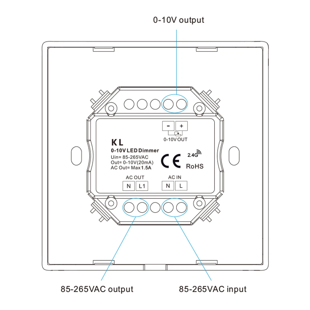 0 10 в диммер AC 220 В 230 110 Высокое напряжение Вход 1.5A RF2.4G переключатель ручной ручки