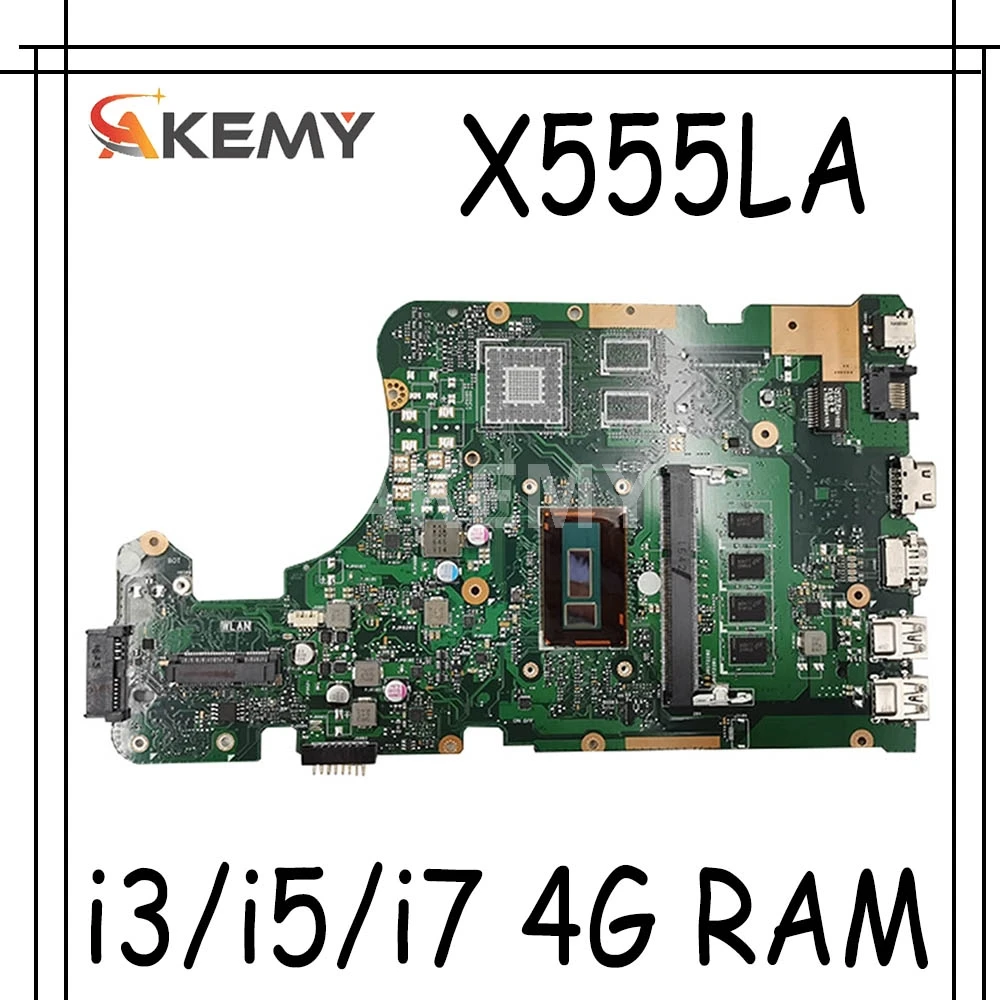 

Новинка !!! Материнская плата i3 / i5 / i7 X555LA X555LAB LVDS EDP для Asus X555LD X555LJ X555LA X555LAB 4G RAM материнская плата ноутбука протестированная работа