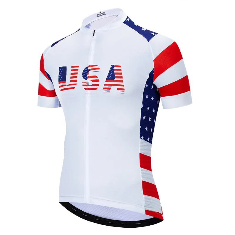 

USA 2020 Men's Summer Short sleeve cycling jersey pro team Bicycle Clothing Maillot Ropa Ciclismo Racing Bike Clothes