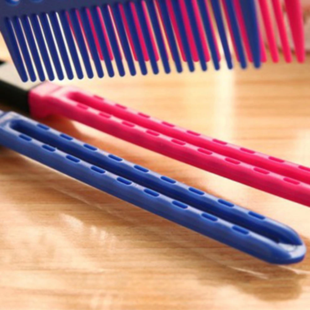 

Plastic Hair Straightener Comb V Type Hairdressing Anti-static Combs DIY Salon Hairdressing Styling Tool