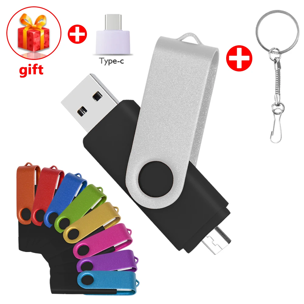 Usb-флеш-накопитель OTG с логотипом под заказ 2 0 дюйма 256/128 ГБ 4/8/16/32/64 | Компьютеры и