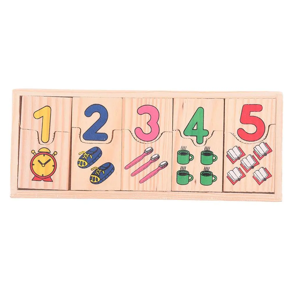 

Wooden Children Intellectual Number Matching Plate Learnning Numbers Toy