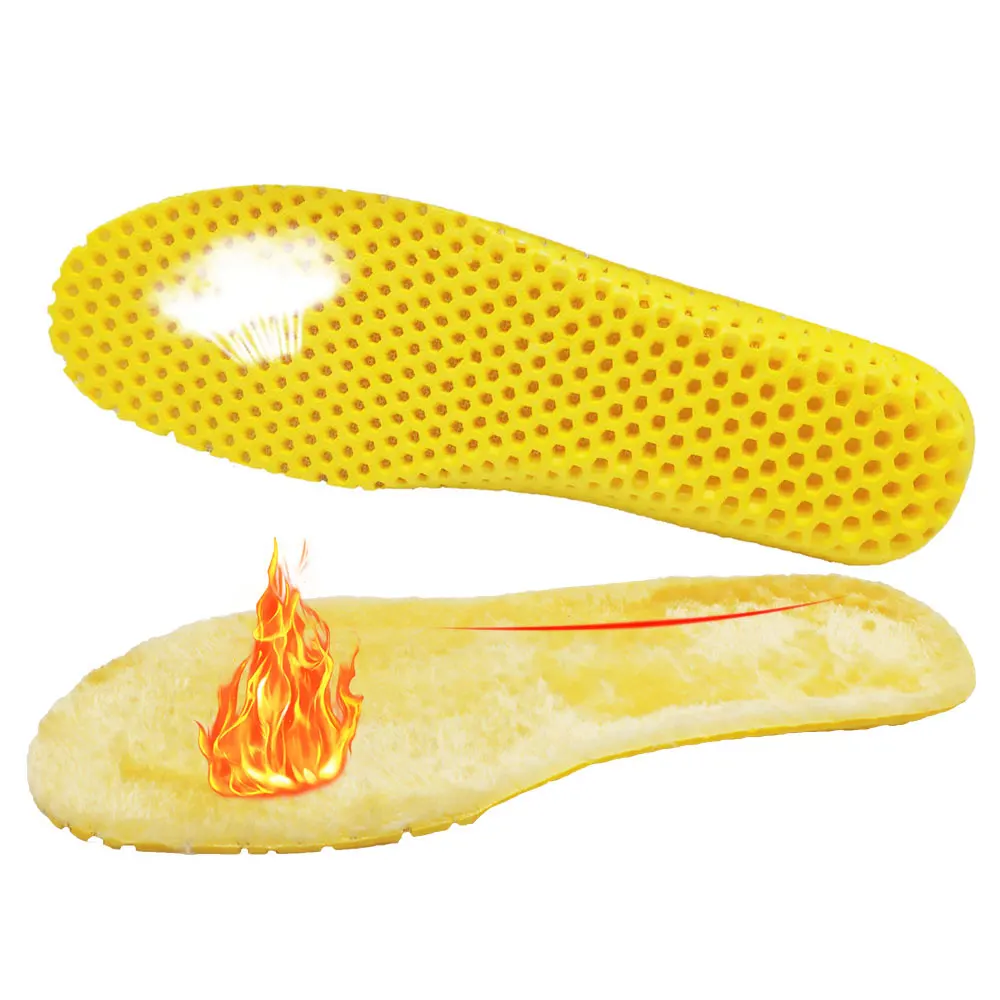 Теплые кашемировые стельки с подогревом утепленные мягкие дышащие зимние