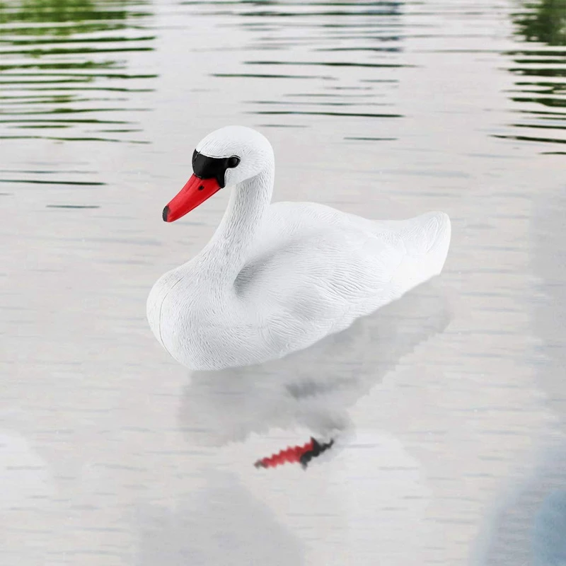 Swan Decor Pond Statue Protector Floating Ornamental Lifesize Goose Bird Hunting Bait Garden Decoration (# 1) | Дом и сад