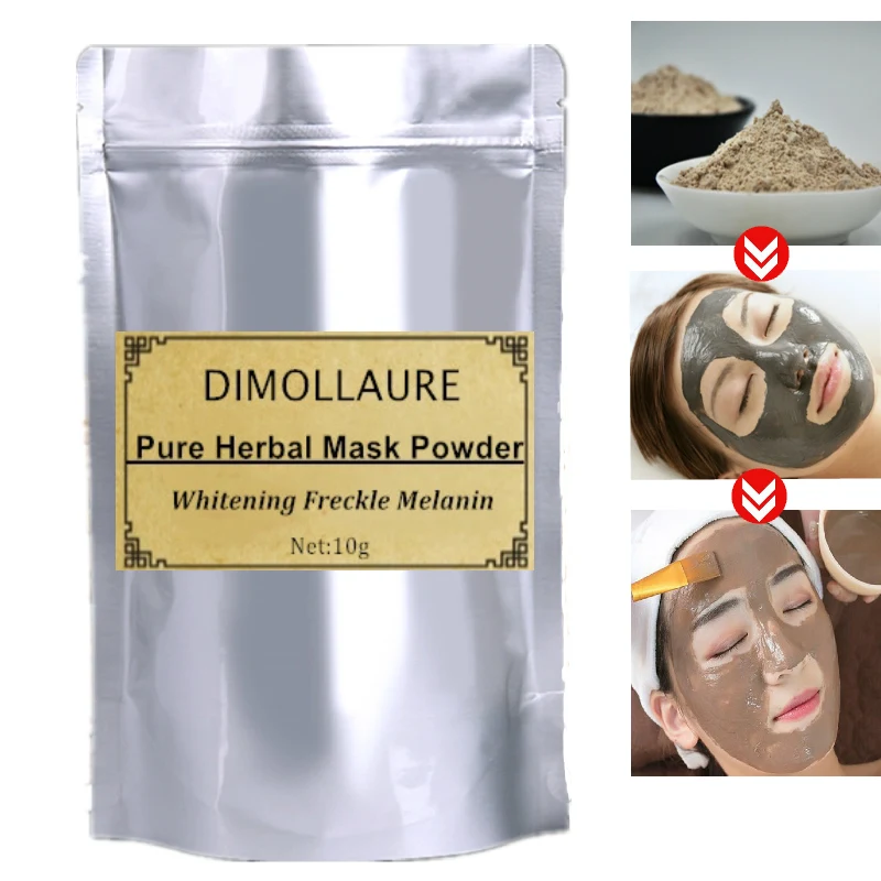 

10 Bags herbal Soft Face Mask Powder whitening Removal freckle melasma Acne scar pigment Melanin Peel Off Rubber Facial Mask